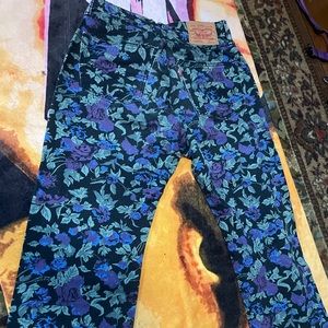 Supreme X Levi Blue / Purple Rose Jeans